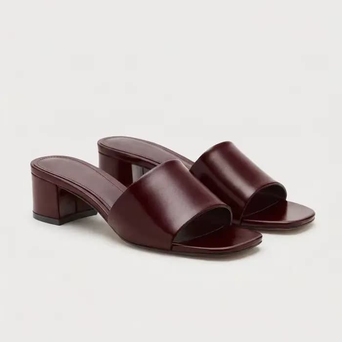 Mules à talon épais pour femme