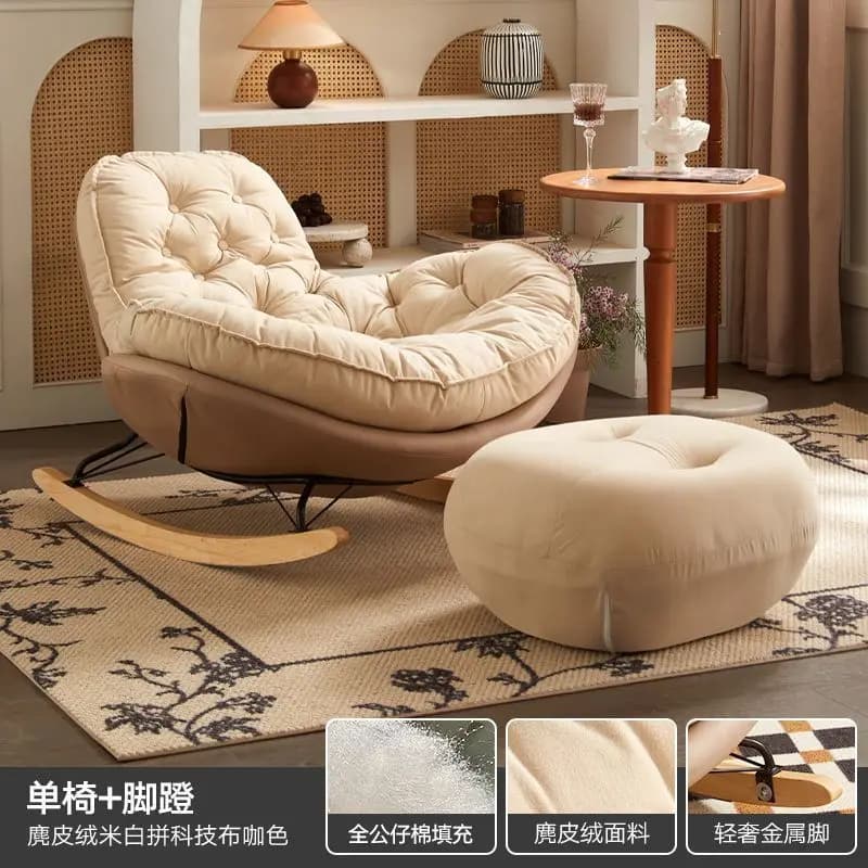 Coussin chaise inclinable balcon nordique chaise d'angle inclinable blanc salon lecture Muebles Para