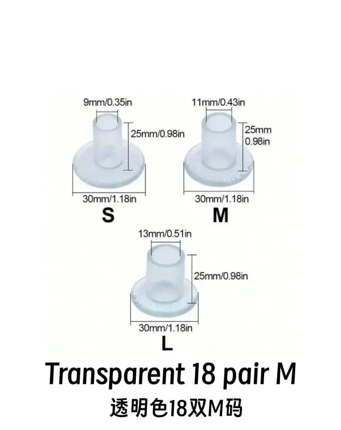 9 paires de protections transparentes pour talons hauts