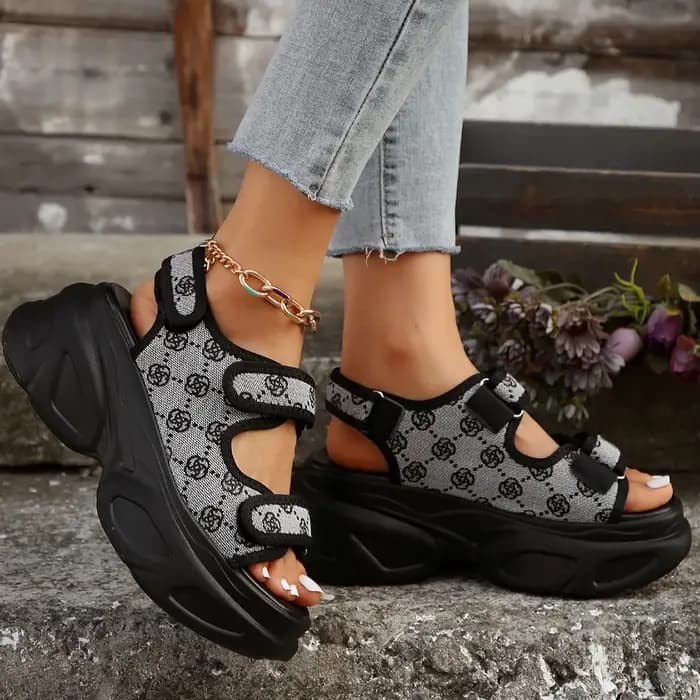 Sandales à l'offre elles compensées légères pour femmes, pantoufles optiques, chaussures de plage dé