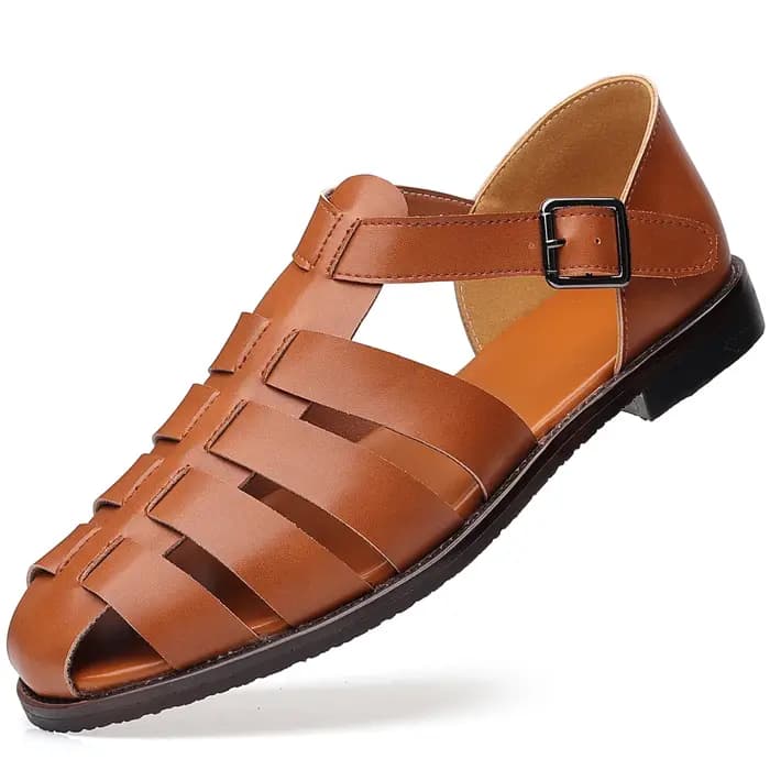 Sandales en cuir véritable Style italien Gladiatus mode affaires