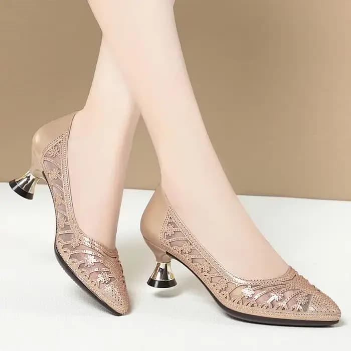 Zapatos de mujer-Chaussures à talons hauts carrés pour femmes