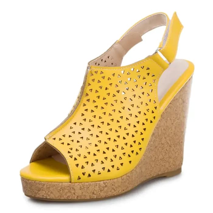Sandales compensées à talons hauts pour femmes