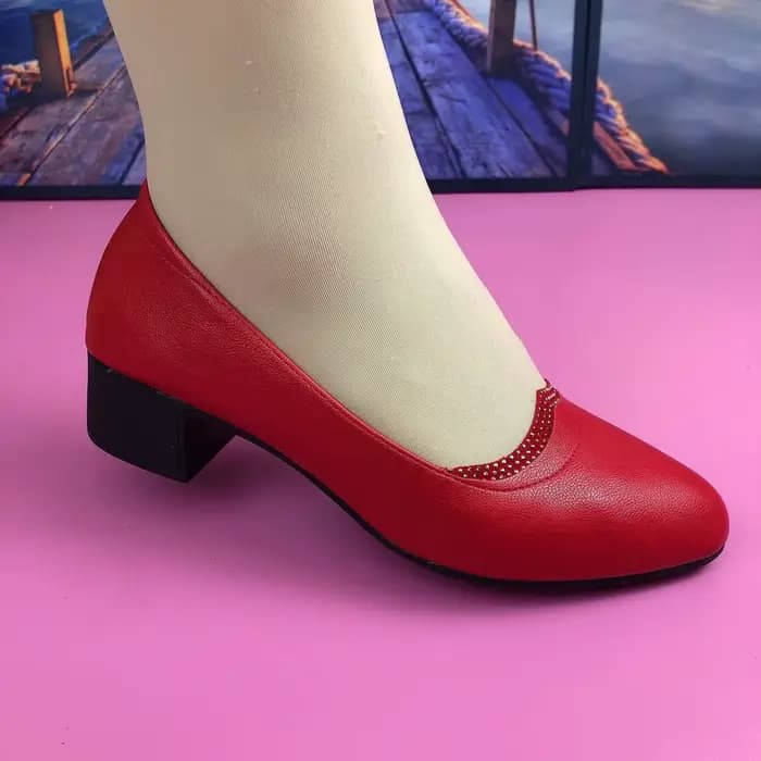 Escarpins femme rouge mocassins formels chaussures pour femmes talons épais bloc talon concepteur de luxe confortable 2025 mode Style élégant