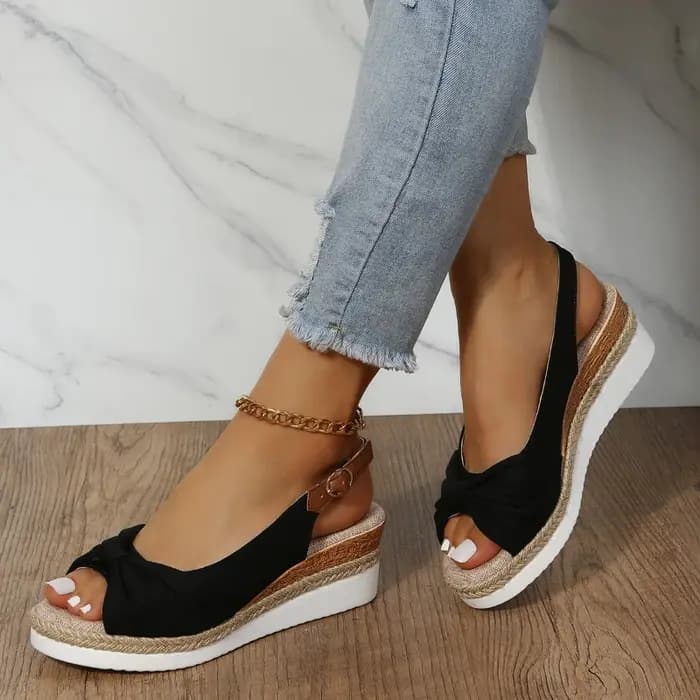 Nouvelles sandales compensées à bout ouvert pour femmes 2026 – Chaussures décontractées à plateforme tendance et confortables pour la plage – Sandalias de Mujer