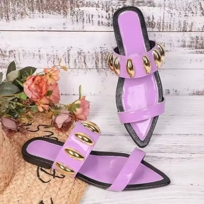 Mules confortables en peau de serpent à semelle plate pour femmes