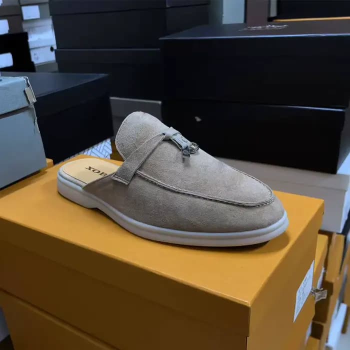 Nouvelle Collection – Mules Plates en Daim pour Femme – Confortables et Tendance – Chaussures Décont