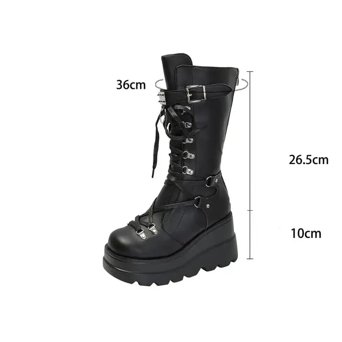 Bottes de chevalier élégantes à talon épais pour femme