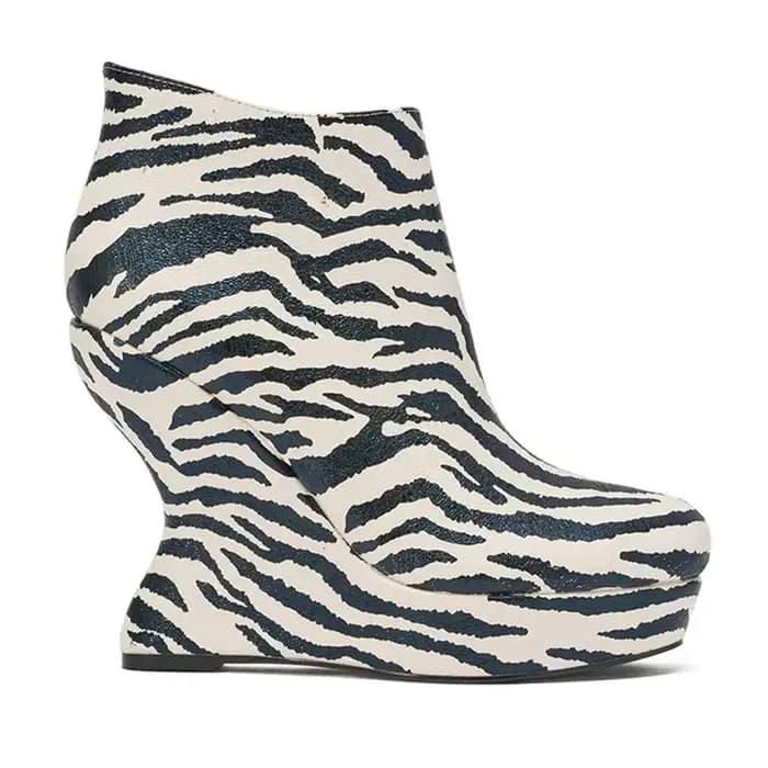 Bottines en daim multicolores au style original, sexy, à bout pointu, avec fermeture éclair, personn