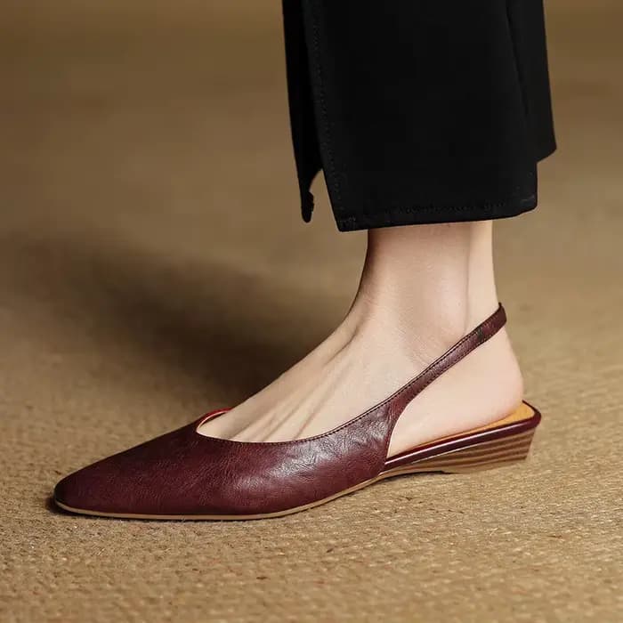 2025 nouveau été femmes Mules en cuir véritable