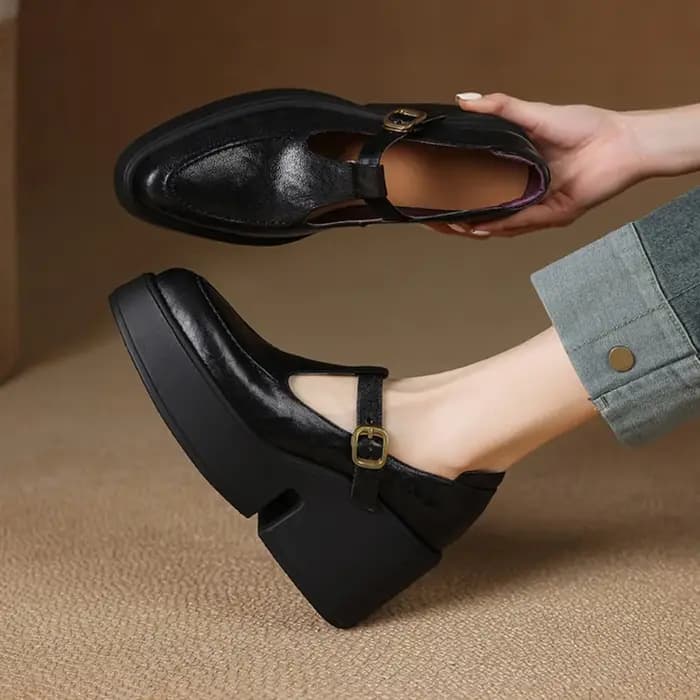 Escarpins à talons hauts et plateforme épaisse pour femmes