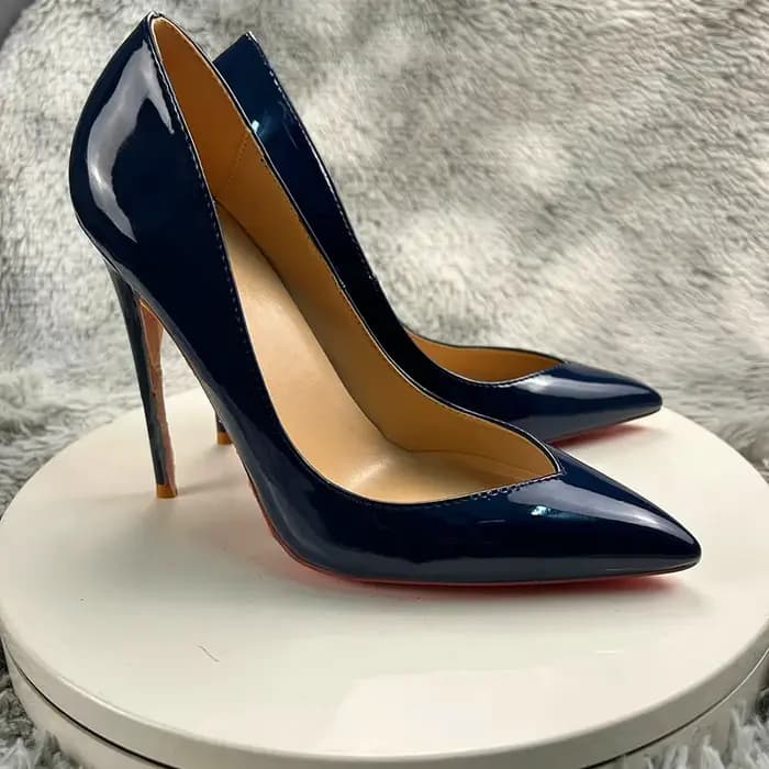 Escarpins classiques en cuir à talons hauts pour femmes, chaussures de bureau à bout pointu et à talons fins, à enfiler, escarpins de fête peu profonds pour printemps et automne