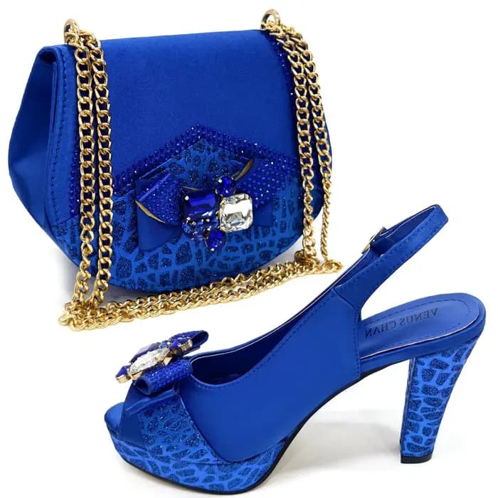 Doershow-Chaussures Italiennes Roses Avec Sac