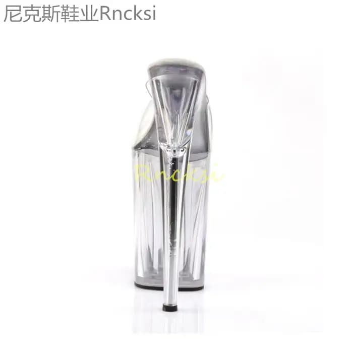 Sandales à talons aiguilles Joker de 23 cm, à bout ouvert, avec semelle transparente élégante, super