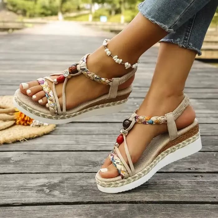 Nouvelles sandales compensées à plateforme pour femme