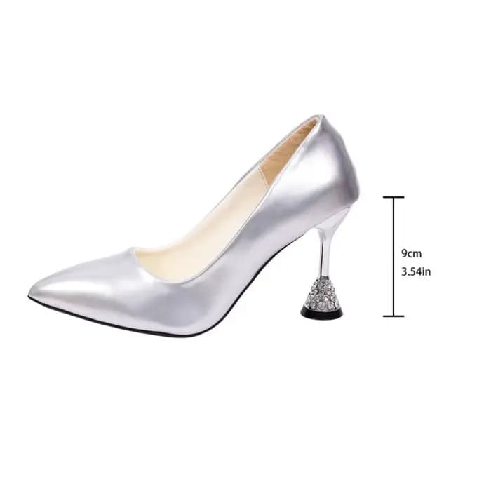 Escarpins élégants à talons aiguilles et bout pointu ornés de strass pour femme – Nouvelle collection Printemps 2026