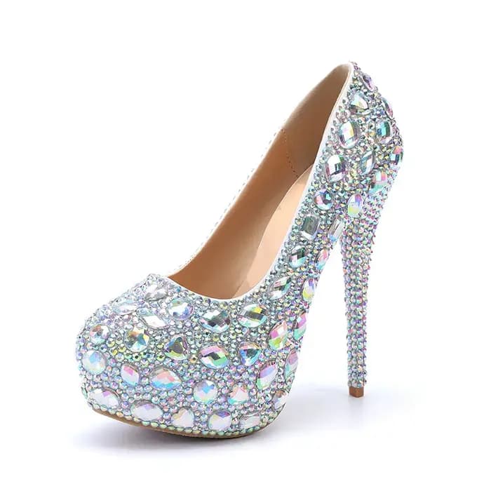 Escarpins Sexy à plateforme en strass pour femmes
