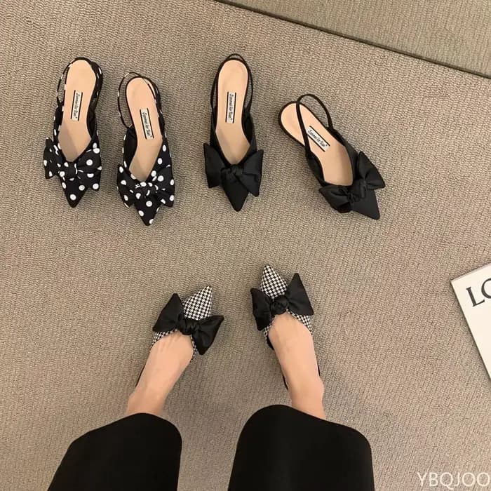 Baotou-Sandales pointues à talons bas pour femmes