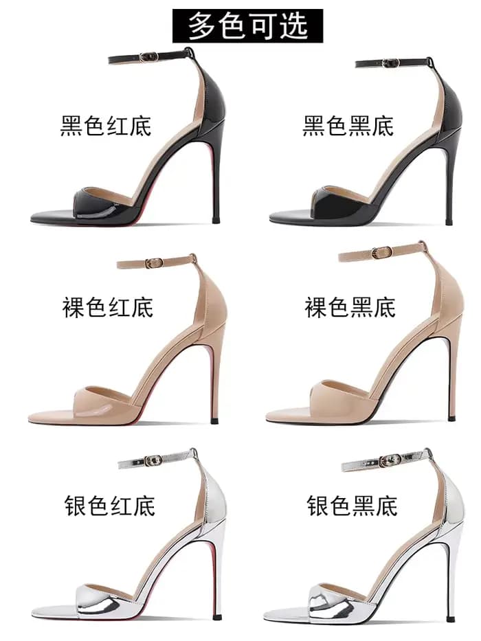 Sandales à talons hauts argentés pour femmes, belles sandales à un bouton de Style princesse avec ju
