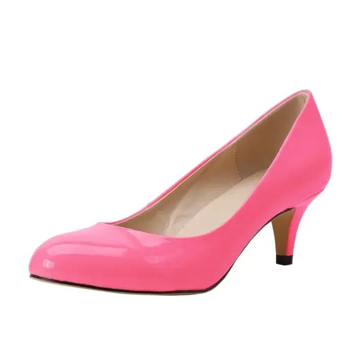 Escarpins pointus en cuir verni blanc nude pour femmes