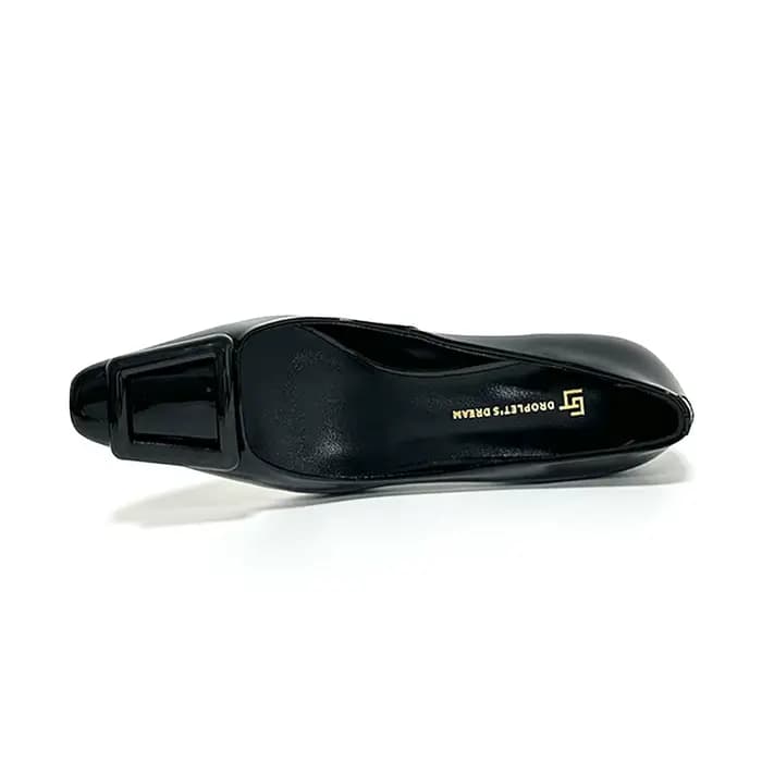 Chaussures en cuir verni à talons épais pour femmes, sandales d'extérieur confortables à fond souple
