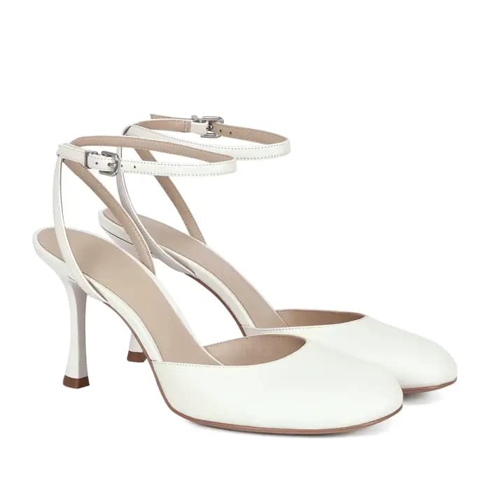 QUTAA – escarpins en cuir de vache pour femmes, sandales d'été à talons hauts, sexy, avec sangle à l