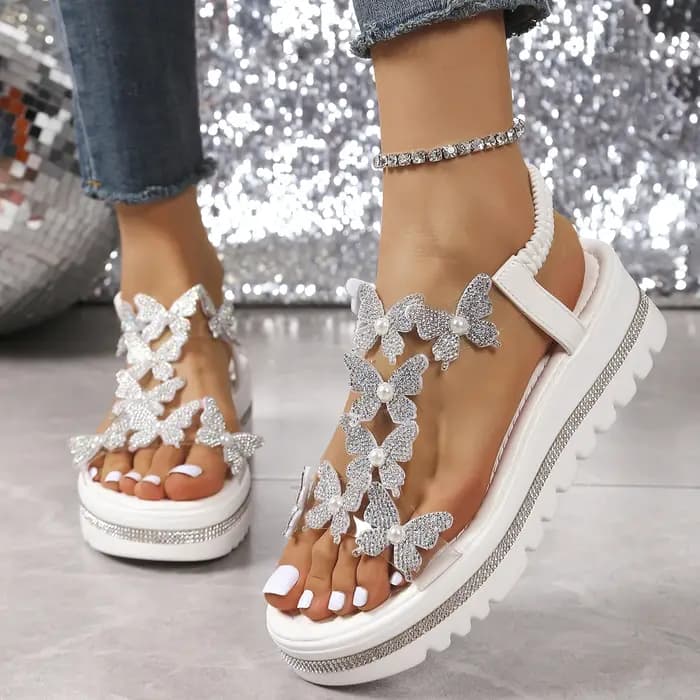 2025 femmes sandales à talons hauts plate-forme à la mode sandales papillon chaussures De créateur confortables pour les femmes Zapatos De Mujer