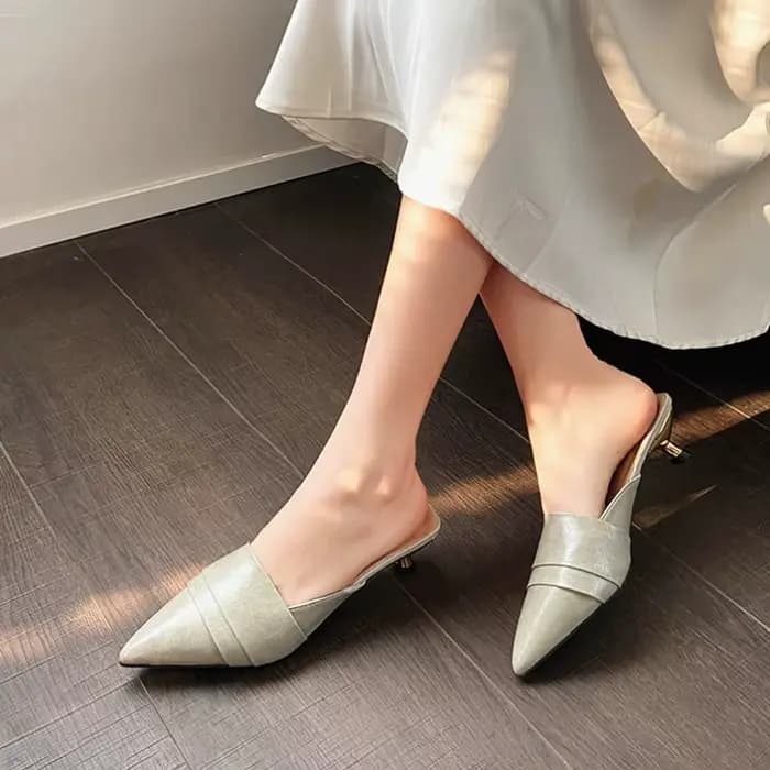 Mules à talons hauts et bout pointu pour femme, sandales d'été, chaussures de luxe 2026, chaussures de marche, sandales à enfiler Mujer Zapatos