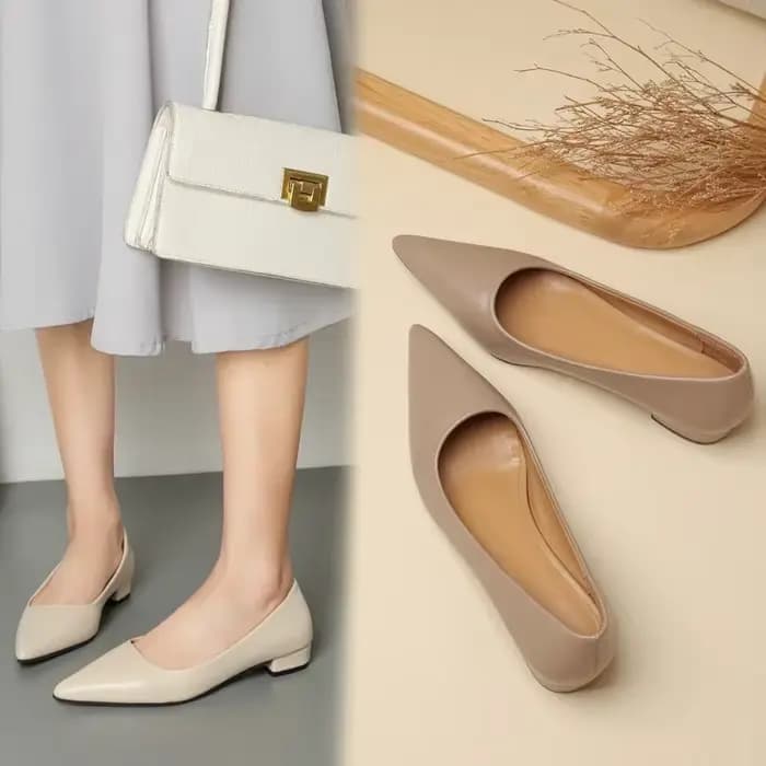 Nouveau bout pointu bouche peu profonde talon carré petites chaussures en cuir femmes élégantes mode talons hauts