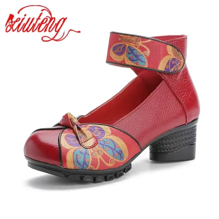 Xiuteng-Escarpins en cuir véritable pour femmes