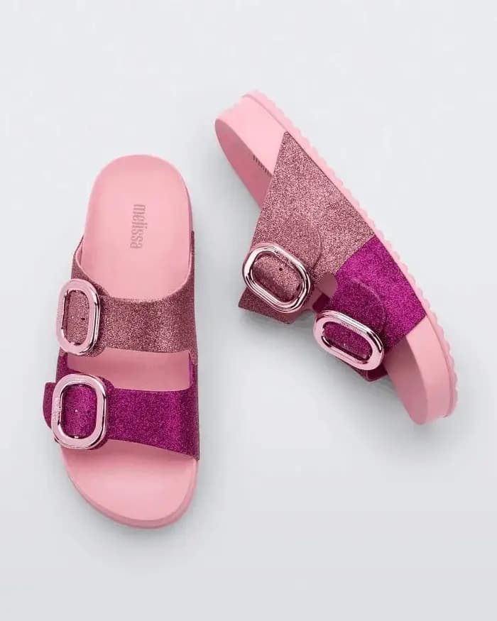 Sandales d'été pour femmes Melissa, chaussures en gelée à lanières larges, talon épais, style décontracté, en PVC, forme bouche de poisson