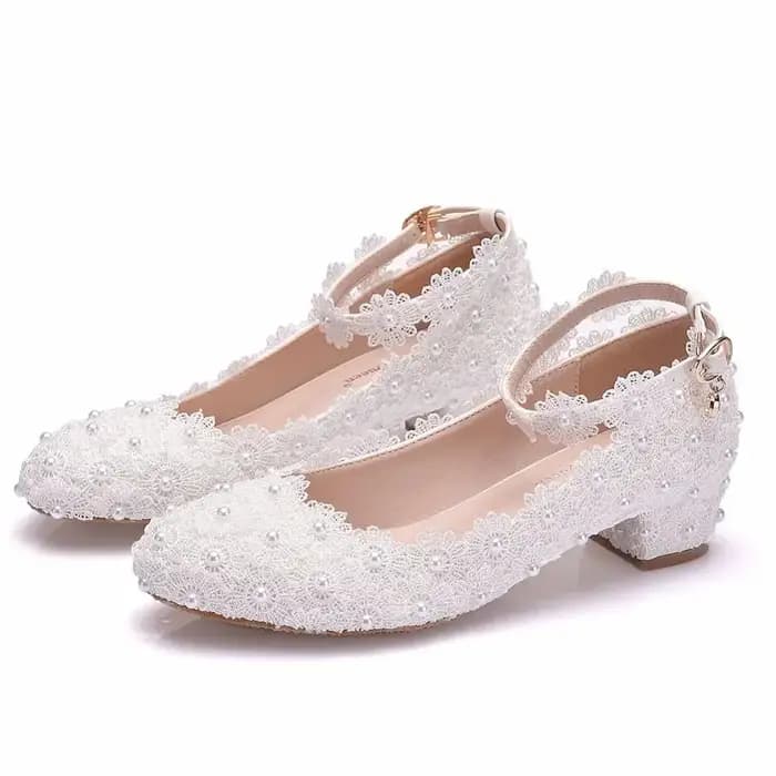 Escarpins pointus en dentelle perlée pour femmes, talons hauts 3cm, escarpins à bouche peu profonde, blanc, rose, mariée sexy, fête, demoiselle d'honneur