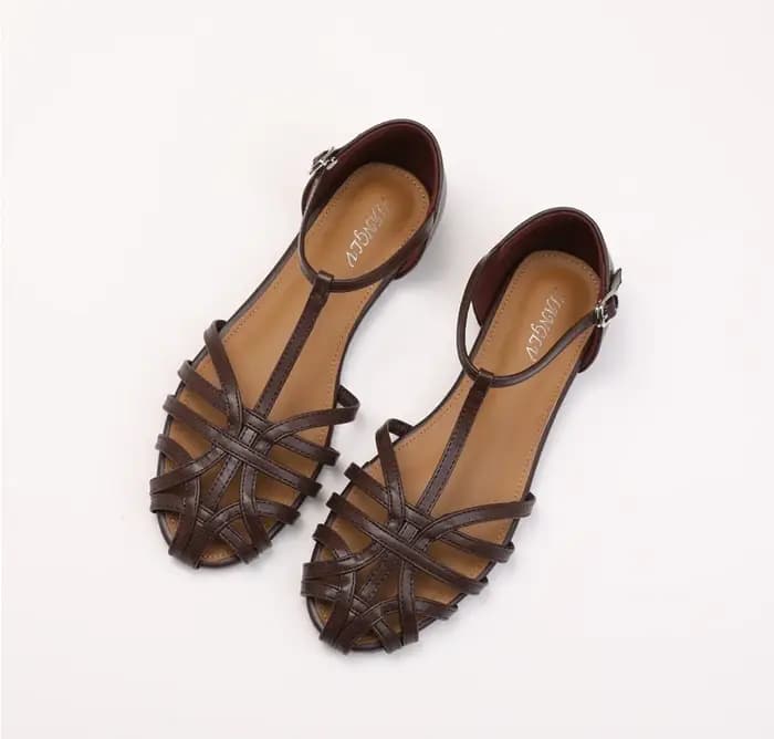 ZAROY femmes sandales été chaussures décontractées t-attaché sangle croisée