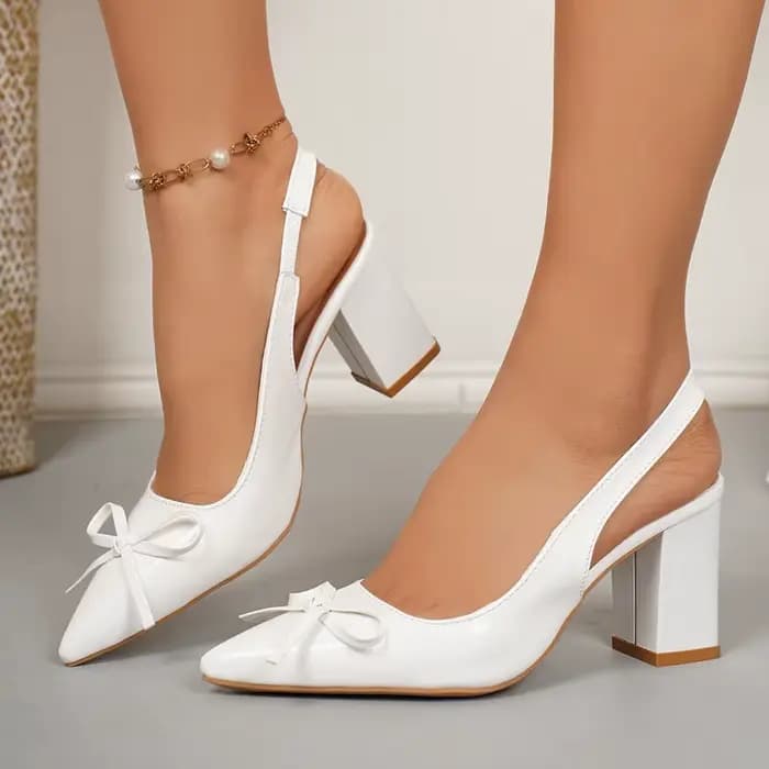Bow Baotou sandales 2025 mode été nouveau bout pointu talons hauts chaussures simples