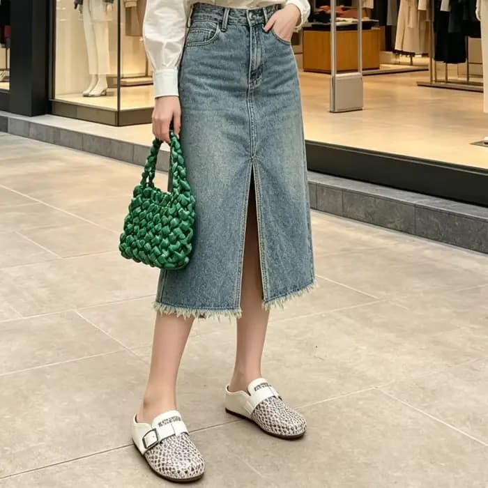 Mules coréennes ajourées en maille pour femmes
