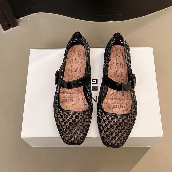 Sandales françaises à bout ouvert pour femmes, mode estivale, avec une seule boucle et semelle plate respirante en cristal