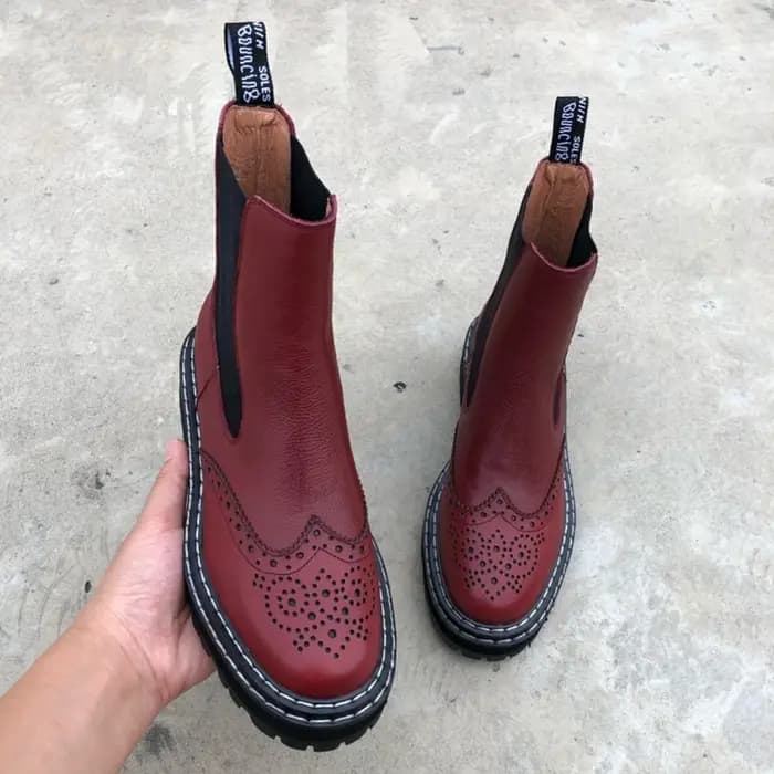 Bottes en cuir à bout rond pour femmes, bottines, style britannique, chaussures pour femmes, automne