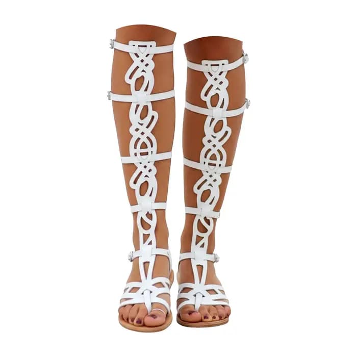 Sandales pour femmes 2026, faites à la main, en cuir grec, montantes, pour mariage et festival, avec soutien de la voûte plantaire, élégantes, tendance