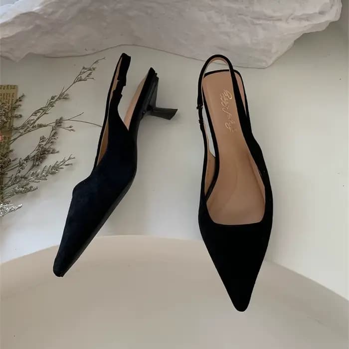 Bailamos-Sandales pointues à talons bas pour femmes, mules élégantes, escarpins, chaussures provoqué