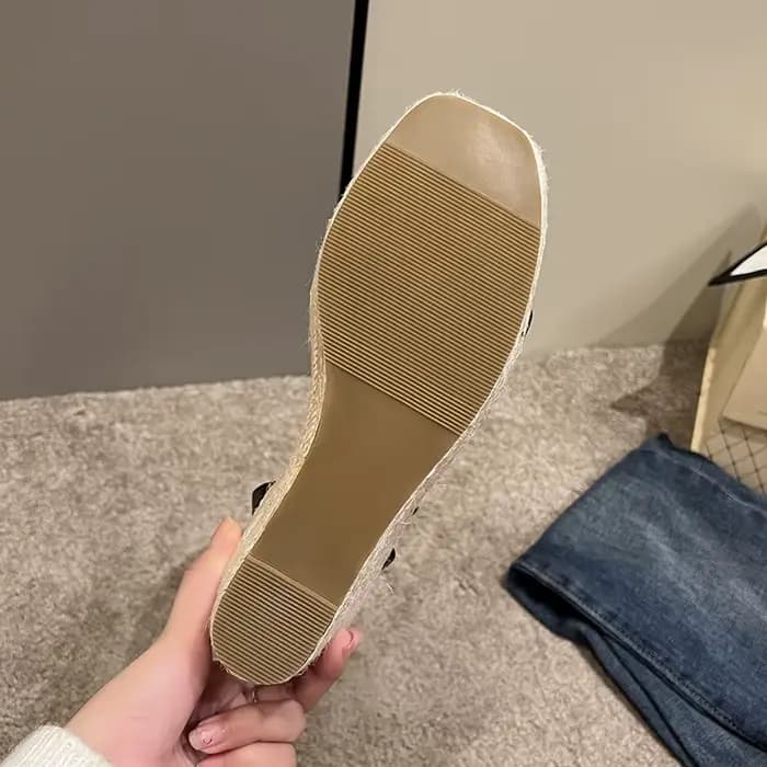 Eilyken Nouvelles sandales d'été à bout carré et bride à boucle pour femme