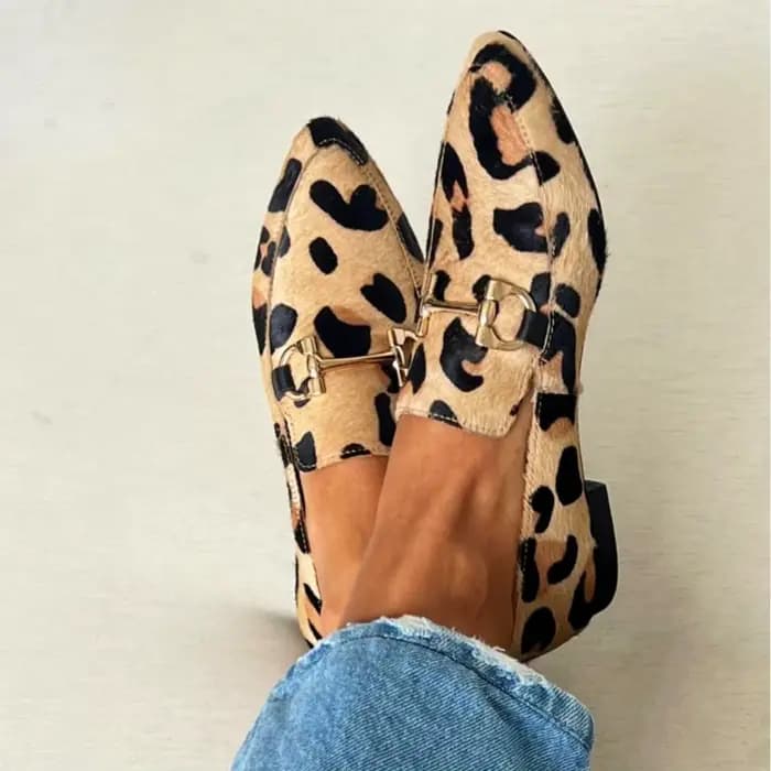 Chaussures Femme Grande Taille 40-43 Imprimé Léopard, Nouveauté Printemps 2026, Mules Pointues, Chau