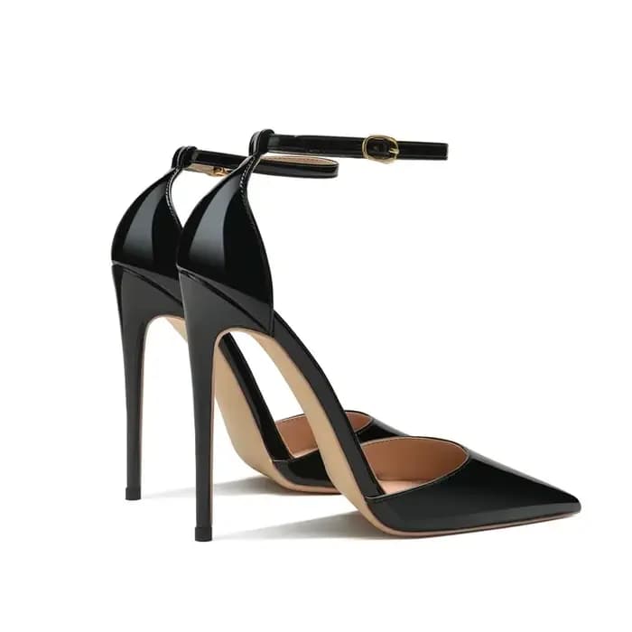 Escarpins à talons aiguilles en cuir verni pour femmes