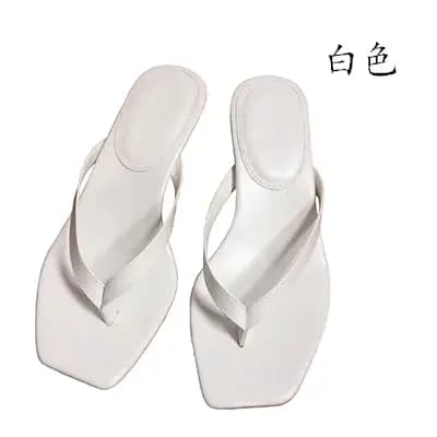 Pantoufles à chevrons à talons hauts en cuir pour femmes