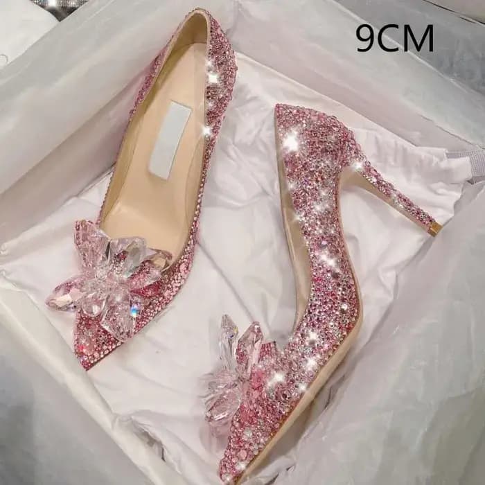 Chaussures de mariage à talons hauts argentés pour femmes