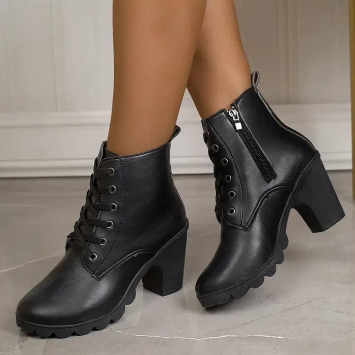 Bottines Chelsea à talons hauts et fermeture éclair latérale pour femme