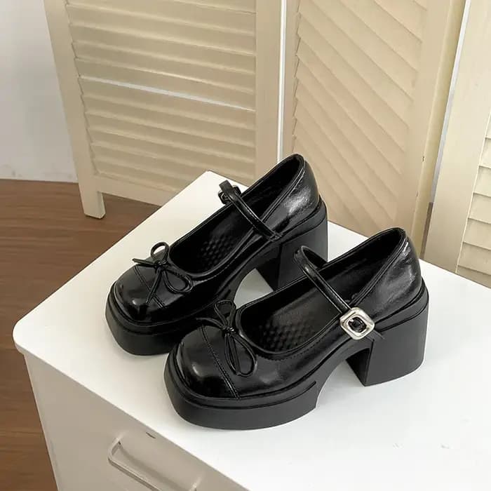 Chaussures à plateforme épaisse et haute pour femmes, escarpins d'extérieur concis, robe en cuir, printemps-automne, 2026
