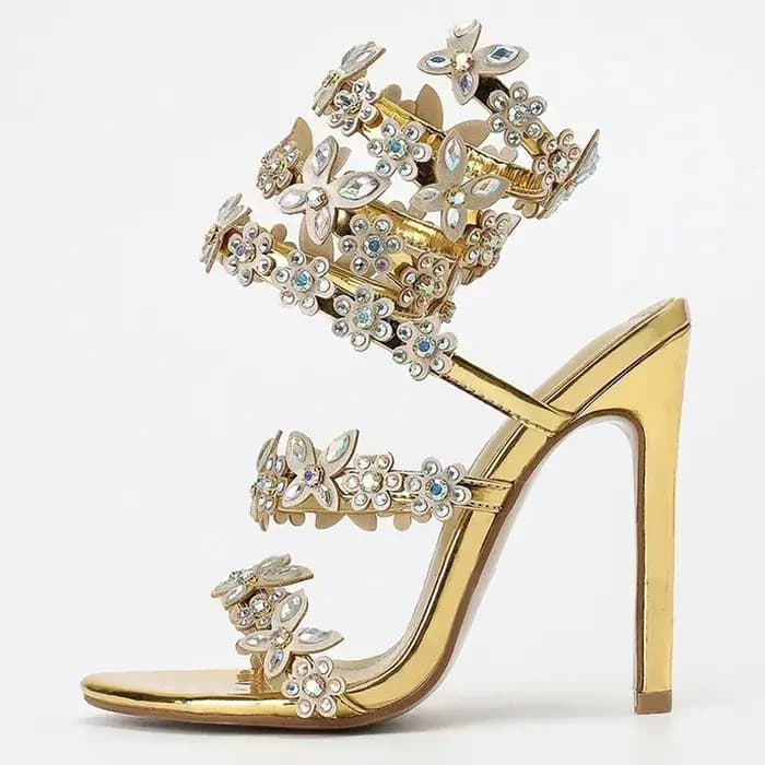 Eilyken été concepteur papillon-noeud cristal sandales Sexy Peep orteil talon mince fête de mariage sangle arrière chaus