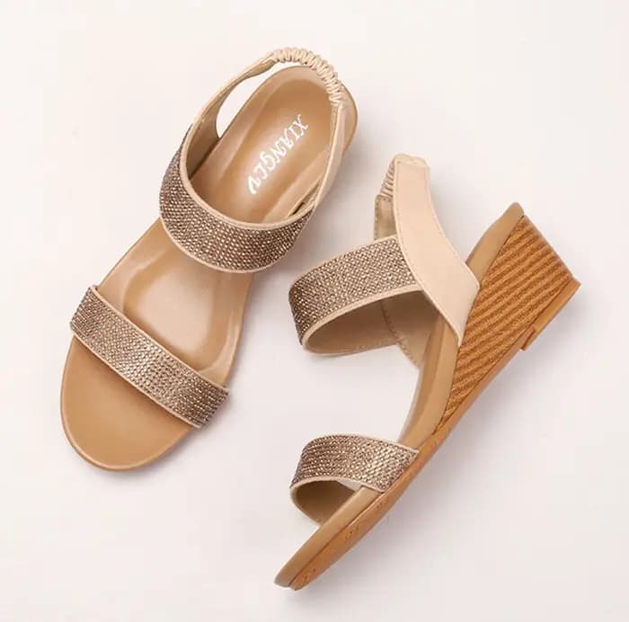 Sandales compensées imperméables pour femme à semelle épaisse – Chaussures d'été à plateforme