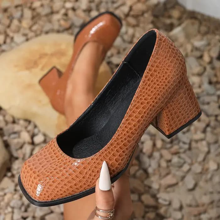 Chaussures confortables à bout carré pour femmes
