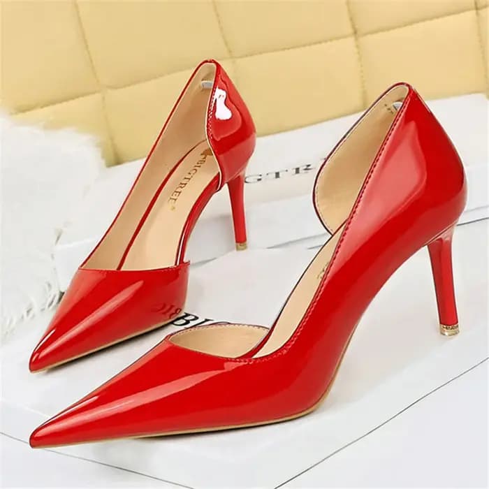 Escarpins jaunes à talons hauts 7.5cm 10.5cm pour femmes